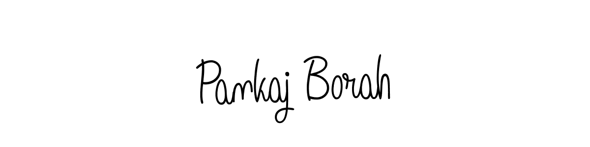 How to make Pankaj Borah name signature. Use Angelique-Rose-font-FFP style for creating short signs online. This is the latest handwritten sign. Pankaj Borah signature style 5 images and pictures png