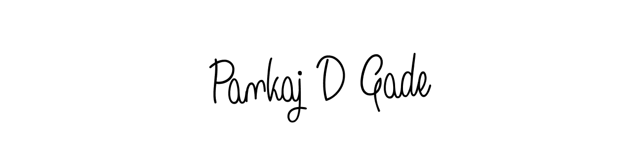 The best way (Angelique-Rose-font-FFP) to make a short signature is to pick only two or three words in your name. The name Pankaj D Gade include a total of six letters. For converting this name. Pankaj D Gade signature style 5 images and pictures png