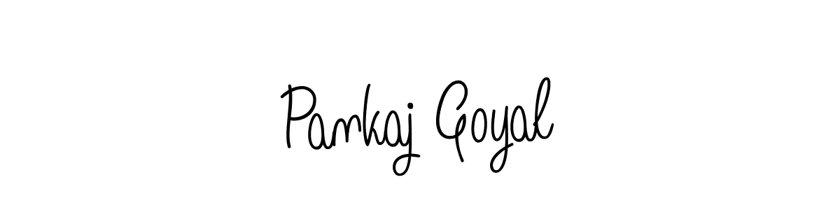 You should practise on your own different ways (Angelique-Rose-font-FFP) to write your name (Pankaj Goyal) in signature. don't let someone else do it for you. Pankaj Goyal signature style 5 images and pictures png