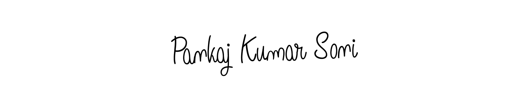 Design your own signature with our free online signature maker. With this signature software, you can create a handwritten (Angelique-Rose-font-FFP) signature for name Pankaj Kumar Soni. Pankaj Kumar Soni signature style 5 images and pictures png