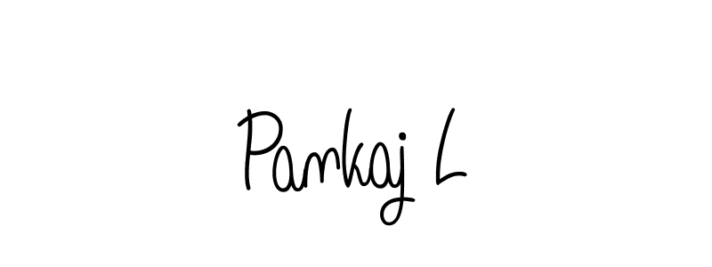 Design your own signature with our free online signature maker. With this signature software, you can create a handwritten (Angelique-Rose-font-FFP) signature for name Pankaj L. Pankaj L signature style 5 images and pictures png