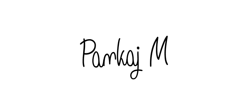 Also we have Pankaj M name is the best signature style. Create professional handwritten signature collection using Angelique-Rose-font-FFP autograph style. Pankaj M signature style 5 images and pictures png