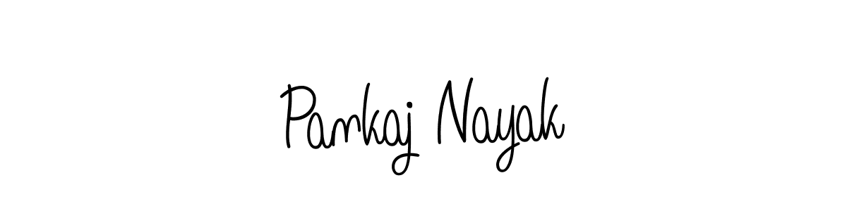 The best way (Angelique-Rose-font-FFP) to make a short signature is to pick only two or three words in your name. The name Pankaj Nayak include a total of six letters. For converting this name. Pankaj Nayak signature style 5 images and pictures png