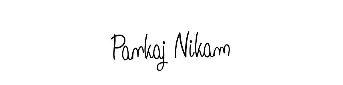 if you are searching for the best signature style for your name Pankaj Nikam. so please give up your signature search. here we have designed multiple signature styles  using Angelique-Rose-font-FFP. Pankaj Nikam signature style 5 images and pictures png