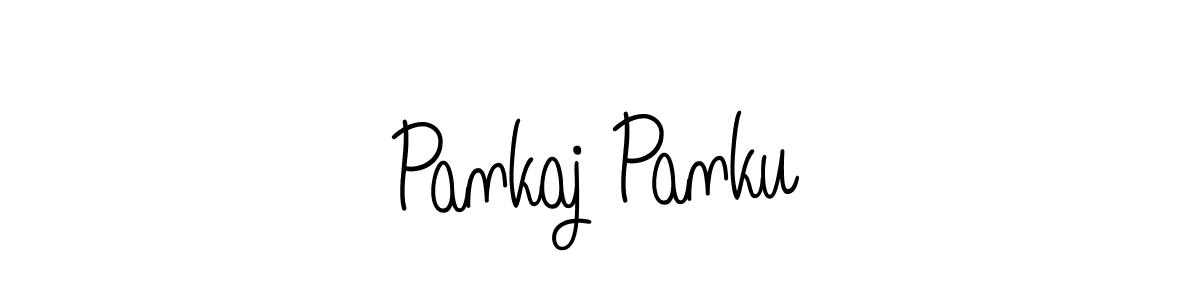 How to make Pankaj Panku name signature. Use Angelique-Rose-font-FFP style for creating short signs online. This is the latest handwritten sign. Pankaj Panku signature style 5 images and pictures png