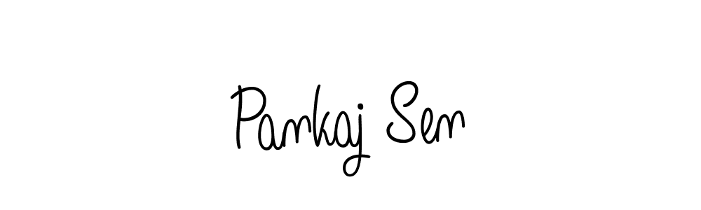 Use a signature maker to create a handwritten signature online. With this signature software, you can design (Angelique-Rose-font-FFP) your own signature for name Pankaj Sen. Pankaj Sen signature style 5 images and pictures png