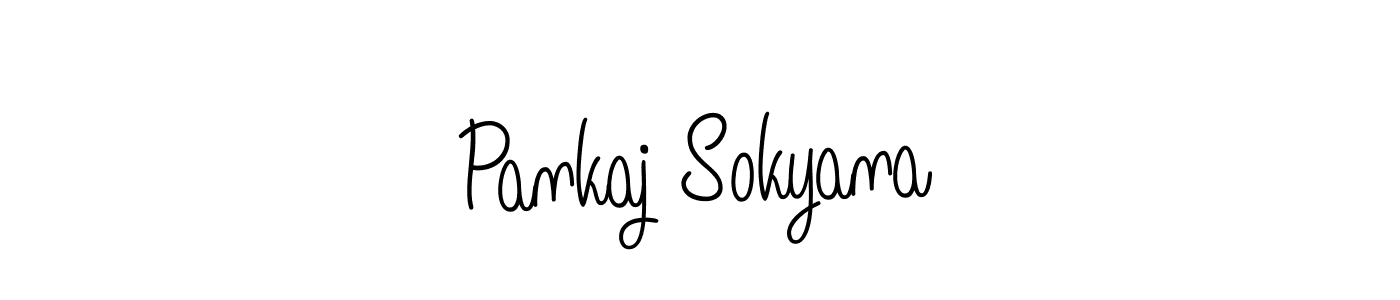 Design your own signature with our free online signature maker. With this signature software, you can create a handwritten (Angelique-Rose-font-FFP) signature for name Pankaj Sokyana. Pankaj Sokyana signature style 5 images and pictures png