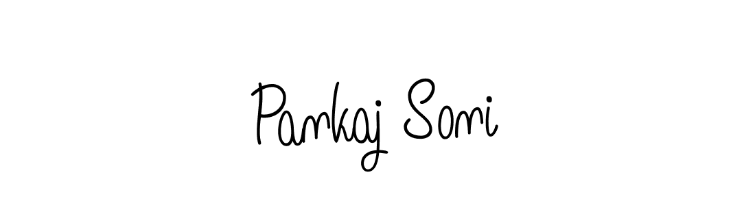 Design your own signature with our free online signature maker. With this signature software, you can create a handwritten (Angelique-Rose-font-FFP) signature for name Pankaj Soni. Pankaj Soni signature style 5 images and pictures png