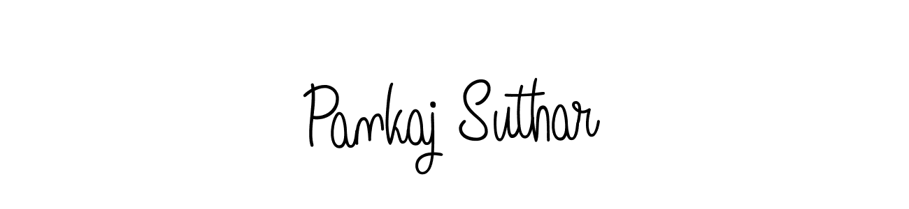 Use a signature maker to create a handwritten signature online. With this signature software, you can design (Angelique-Rose-font-FFP) your own signature for name Pankaj Suthar. Pankaj Suthar signature style 5 images and pictures png