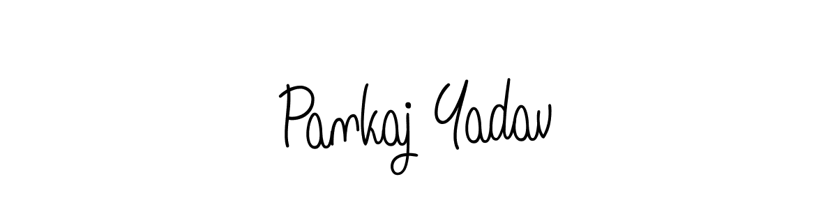 How to make Pankaj Yadav name signature. Use Angelique-Rose-font-FFP style for creating short signs online. This is the latest handwritten sign. Pankaj Yadav signature style 5 images and pictures png