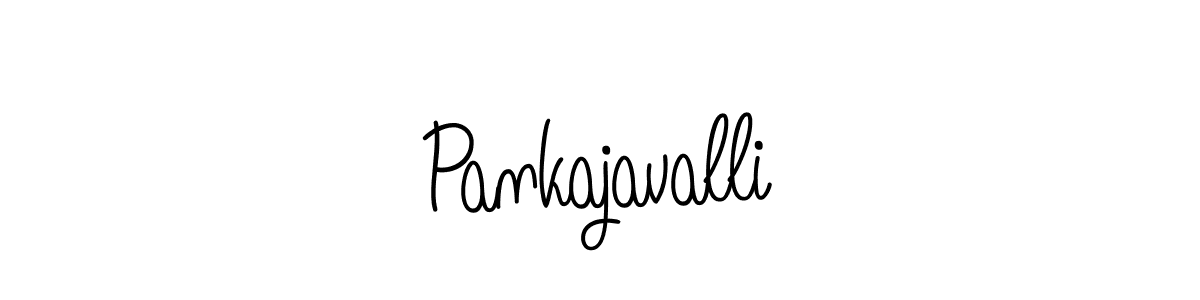 How to make Pankajavalli name signature. Use Angelique-Rose-font-FFP style for creating short signs online. This is the latest handwritten sign. Pankajavalli signature style 5 images and pictures png