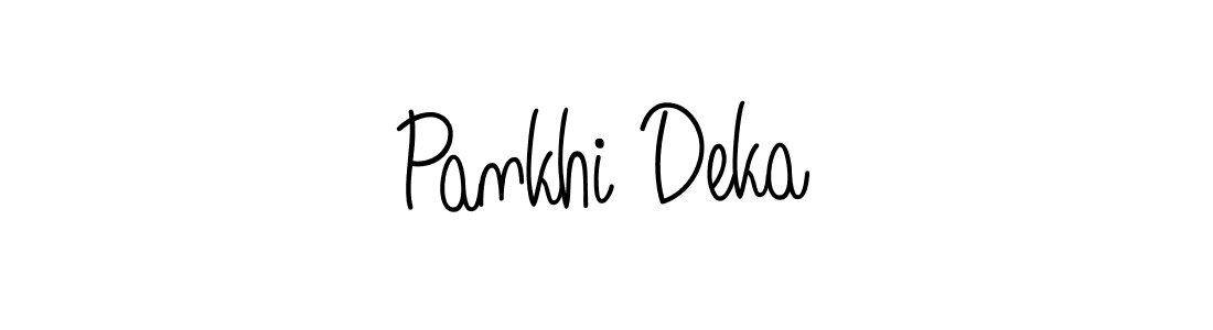 Make a beautiful signature design for name Pankhi Deka. With this signature (Angelique-Rose-font-FFP) style, you can create a handwritten signature for free. Pankhi Deka signature style 5 images and pictures png