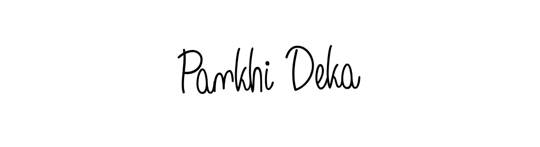 Make a beautiful signature design for name Pankhi Deka. With this signature (Angelique-Rose-font-FFP) style, you can create a handwritten signature for free. Pankhi Deka signature style 5 images and pictures png