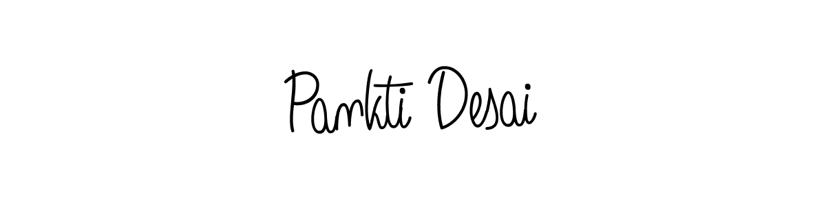 How to make Pankti Desai name signature. Use Angelique-Rose-font-FFP style for creating short signs online. This is the latest handwritten sign. Pankti Desai signature style 5 images and pictures png