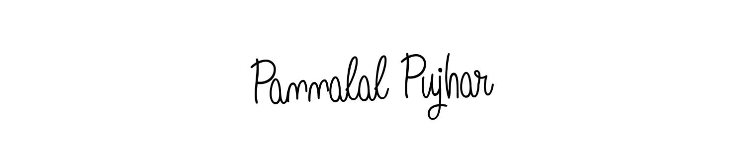 You should practise on your own different ways (Angelique-Rose-font-FFP) to write your name (Pannalal Pujhar) in signature. don't let someone else do it for you. Pannalal Pujhar signature style 5 images and pictures png
