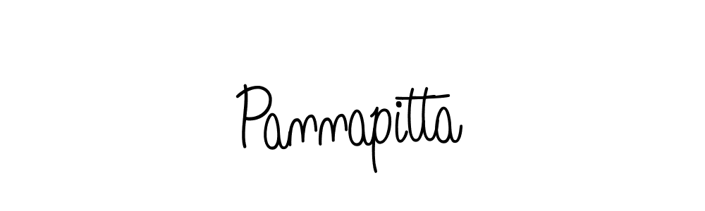 Make a beautiful signature design for name Pannapitta. With this signature (Angelique-Rose-font-FFP) style, you can create a handwritten signature for free. Pannapitta signature style 5 images and pictures png