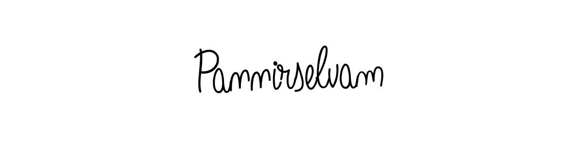 Make a beautiful signature design for name Pannirselvam. With this signature (Angelique-Rose-font-FFP) style, you can create a handwritten signature for free. Pannirselvam signature style 5 images and pictures png