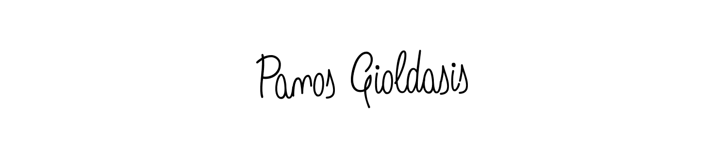 Make a beautiful signature design for name Panos Gioldasis. With this signature (Angelique-Rose-font-FFP) style, you can create a handwritten signature for free. Panos Gioldasis signature style 5 images and pictures png