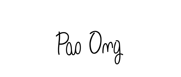 The best way (Angelique-Rose-font-FFP) to make a short signature is to pick only two or three words in your name. The name Pao Ong include a total of six letters. For converting this name. Pao Ong signature style 5 images and pictures png