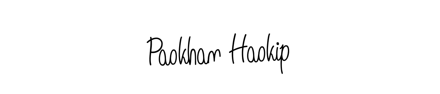 Design your own signature with our free online signature maker. With this signature software, you can create a handwritten (Angelique-Rose-font-FFP) signature for name Paokhan Haokip. Paokhan Haokip signature style 5 images and pictures png