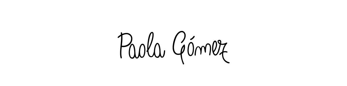 if you are searching for the best signature style for your name Paola Gómez. so please give up your signature search. here we have designed multiple signature styles  using Angelique-Rose-font-FFP. Paola Gómez signature style 5 images and pictures png