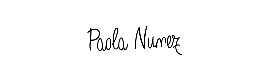 Design your own signature with our free online signature maker. With this signature software, you can create a handwritten (Angelique-Rose-font-FFP) signature for name Paola Nunez. Paola Nunez signature style 5 images and pictures png