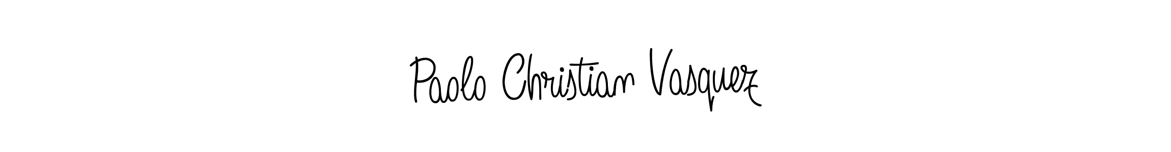 Design your own signature with our free online signature maker. With this signature software, you can create a handwritten (Angelique-Rose-font-FFP) signature for name Paolo Christian Vasquez. Paolo Christian Vasquez signature style 5 images and pictures png