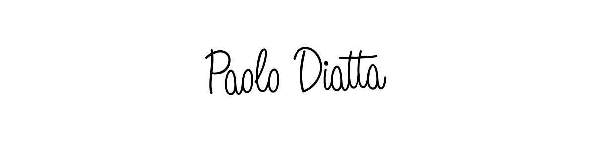 Design your own signature with our free online signature maker. With this signature software, you can create a handwritten (Angelique-Rose-font-FFP) signature for name Paolo Diatta. Paolo Diatta signature style 5 images and pictures png