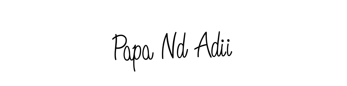 if you are searching for the best signature style for your name Papa Nd Adii. so please give up your signature search. here we have designed multiple signature styles  using Angelique-Rose-font-FFP. Papa Nd Adii signature style 5 images and pictures png