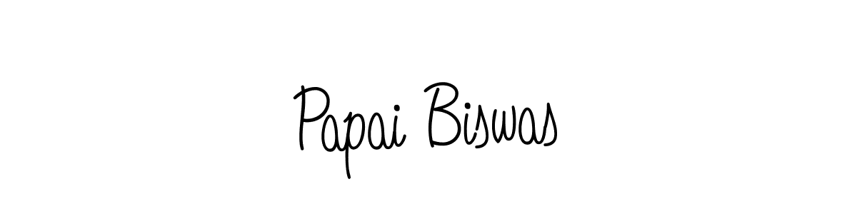 The best way (Angelique-Rose-font-FFP) to make a short signature is to pick only two or three words in your name. The name Papai Biswas include a total of six letters. For converting this name. Papai Biswas signature style 5 images and pictures png