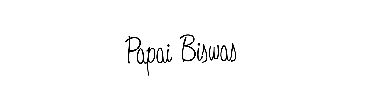 The best way (Angelique-Rose-font-FFP) to make a short signature is to pick only two or three words in your name. The name Papai Biswas include a total of six letters. For converting this name. Papai Biswas signature style 5 images and pictures png