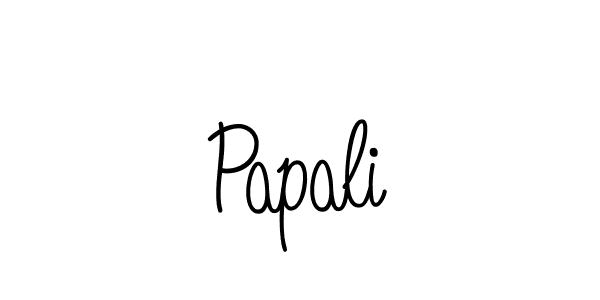 Use a signature maker to create a handwritten signature online. With this signature software, you can design (Angelique-Rose-font-FFP) your own signature for name Papali. Papali signature style 5 images and pictures png