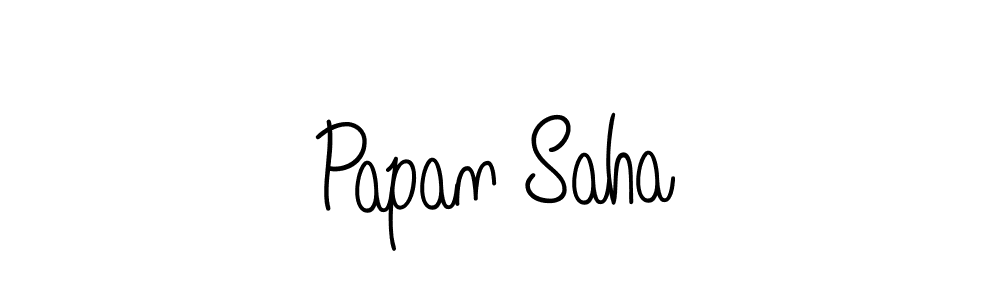 Design your own signature with our free online signature maker. With this signature software, you can create a handwritten (Angelique-Rose-font-FFP) signature for name Papan Saha. Papan Saha signature style 5 images and pictures png