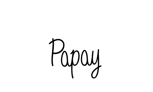 Papay stylish signature style. Best Handwritten Sign (Angelique-Rose-font-FFP) for my name. Handwritten Signature Collection Ideas for my name Papay. Papay signature style 5 images and pictures png