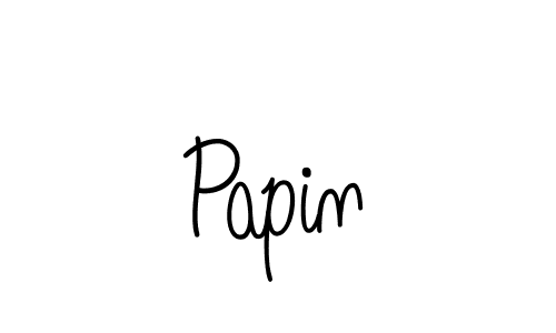 Make a beautiful signature design for name Papin. With this signature (Angelique-Rose-font-FFP) style, you can create a handwritten signature for free. Papin signature style 5 images and pictures png