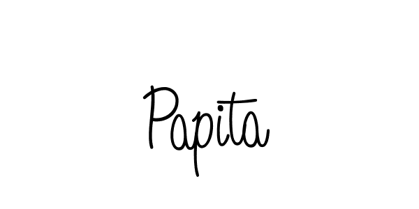 Design your own signature with our free online signature maker. With this signature software, you can create a handwritten (Angelique-Rose-font-FFP) signature for name Papita. Papita signature style 5 images and pictures png