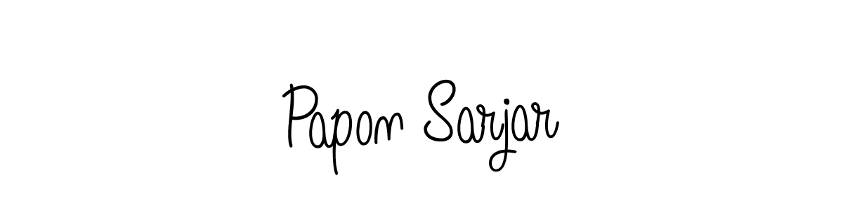 The best way (Angelique-Rose-font-FFP) to make a short signature is to pick only two or three words in your name. The name Papon Sarjar include a total of six letters. For converting this name. Papon Sarjar signature style 5 images and pictures png