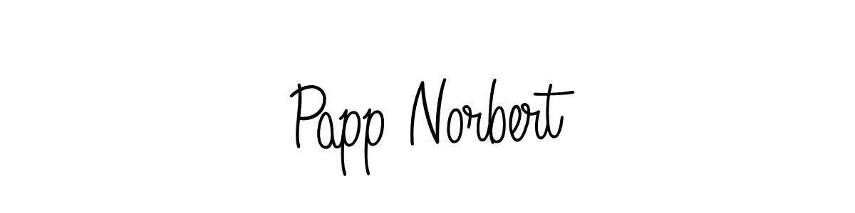 You should practise on your own different ways (Angelique-Rose-font-FFP) to write your name (Papp Norbert) in signature. don't let someone else do it for you. Papp Norbert signature style 5 images and pictures png