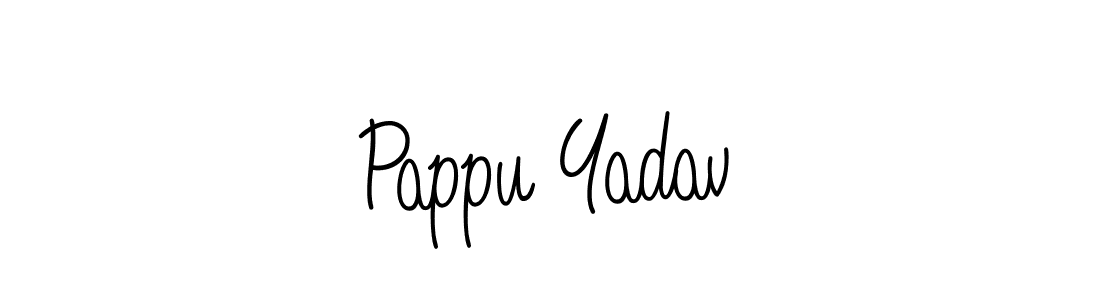 The best way (Angelique-Rose-font-FFP) to make a short signature is to pick only two or three words in your name. The name Pappu Yadav include a total of six letters. For converting this name. Pappu Yadav signature style 5 images and pictures png