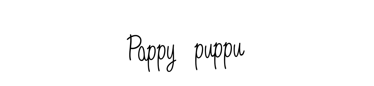 The best way (Angelique-Rose-font-FFP) to make a short signature is to pick only two or three words in your name. The name Pappy♡puppu include a total of six letters. For converting this name. Pappy♡puppu signature style 5 images and pictures png