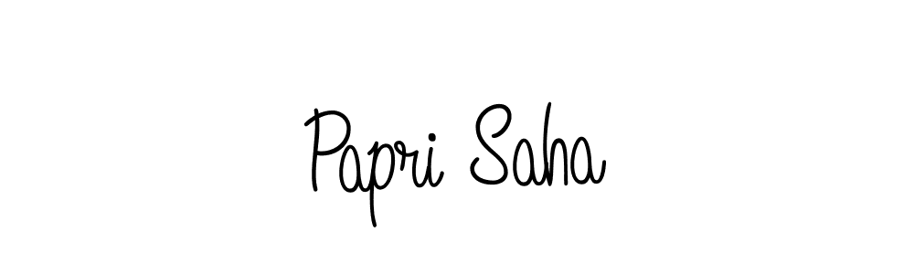 Create a beautiful signature design for name Papri Saha. With this signature (Angelique-Rose-font-FFP) fonts, you can make a handwritten signature for free. Papri Saha signature style 5 images and pictures png