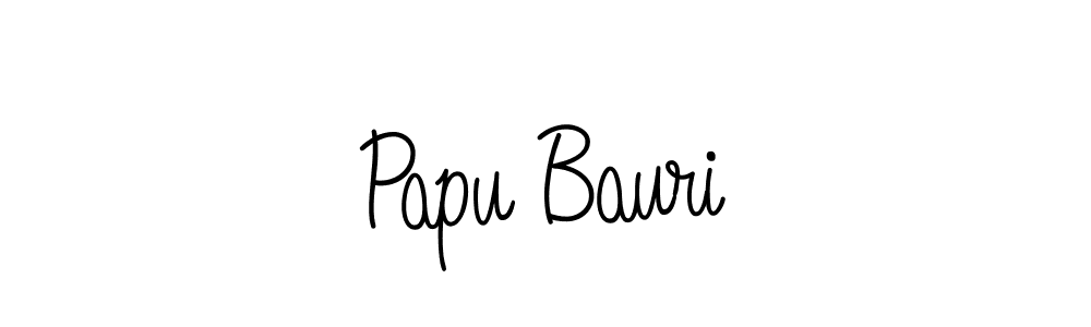 Use a signature maker to create a handwritten signature online. With this signature software, you can design (Angelique-Rose-font-FFP) your own signature for name Papu Bauri. Papu Bauri signature style 5 images and pictures png