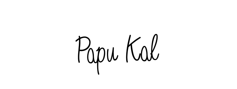 Make a beautiful signature design for name Papu Kal. With this signature (Angelique-Rose-font-FFP) style, you can create a handwritten signature for free. Papu Kal signature style 5 images and pictures png