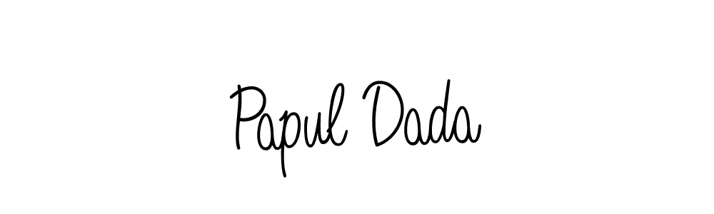 Check out images of Autograph of Papul Dada name. Actor Papul Dada Signature Style. Angelique-Rose-font-FFP is a professional sign style online. Papul Dada signature style 5 images and pictures png