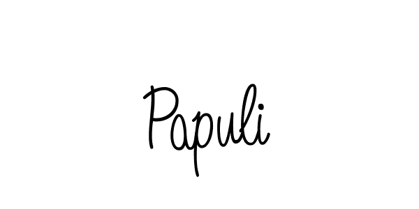 How to make Papuli signature? Angelique-Rose-font-FFP is a professional autograph style. Create handwritten signature for Papuli name. Papuli signature style 5 images and pictures png