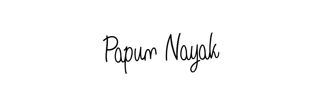 Make a beautiful signature design for name Papun Nayak. With this signature (Angelique-Rose-font-FFP) style, you can create a handwritten signature for free. Papun Nayak signature style 5 images and pictures png