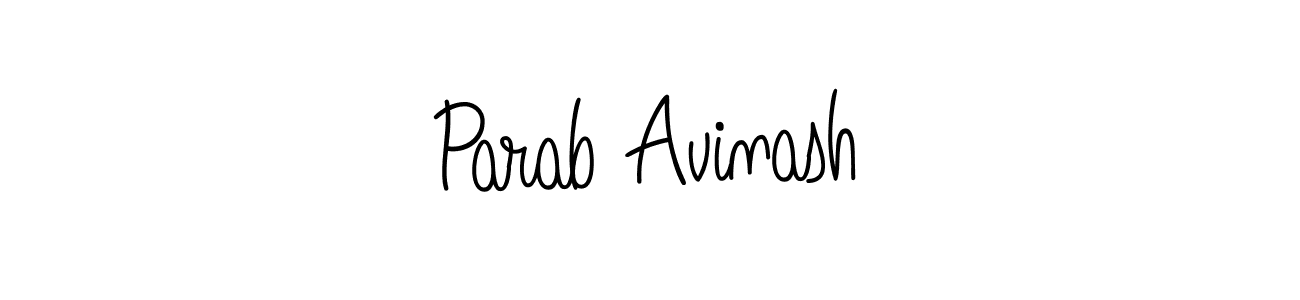 How to make Parab Avinash name signature. Use Angelique-Rose-font-FFP style for creating short signs online. This is the latest handwritten sign. Parab Avinash signature style 5 images and pictures png