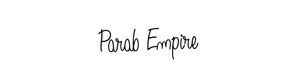 Also we have Parab Empire name is the best signature style. Create professional handwritten signature collection using Angelique-Rose-font-FFP autograph style. Parab Empire signature style 5 images and pictures png