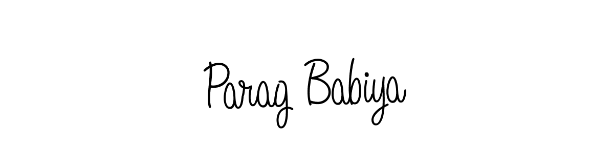 Make a beautiful signature design for name Parag Babiya. With this signature (Angelique-Rose-font-FFP) style, you can create a handwritten signature for free. Parag Babiya signature style 5 images and pictures png