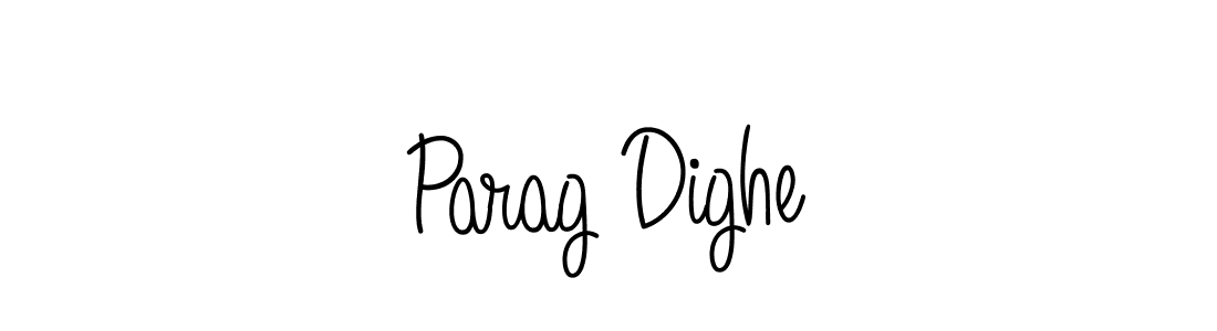 How to make Parag Dighe name signature. Use Angelique-Rose-font-FFP style for creating short signs online. This is the latest handwritten sign. Parag Dighe signature style 5 images and pictures png